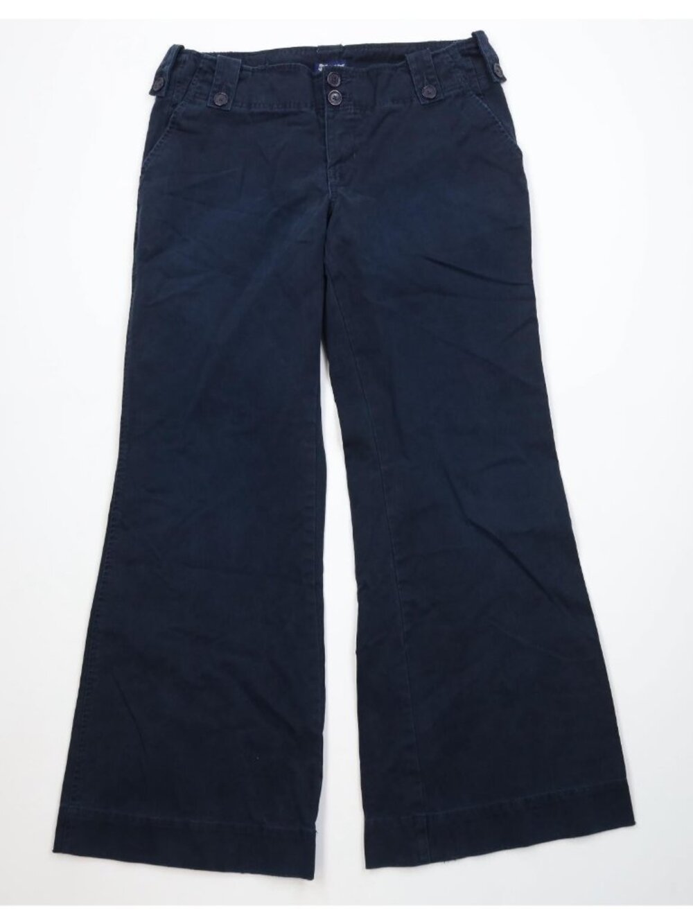 Vintage 90s Y2K Abercrombie & Fitch Womens 10 Faded Babydoll Wide Leg Pants Blue
